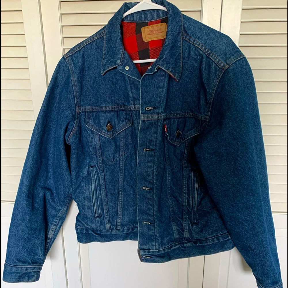 Levi’s buffalo plaid type III trucker jacket